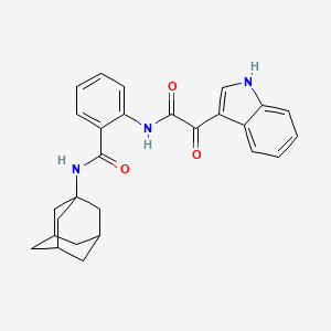 molecular formula C27H27N3O3 B4196262 N-1-adamantyl-2-{[1H-indol-3-yl(oxo)acetyl]amino}benzamide 