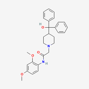 molecular formula C28H32N2O4 B4196274 N-(2,4-dimethoxyphenyl)-2-{4-[hydroxy(diphenyl)methyl]-1-piperidinyl}acetamide 