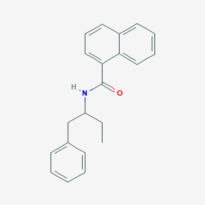 molecular formula C21H21NO B4196283 N-(1-benzylpropyl)-1-naphthamide 