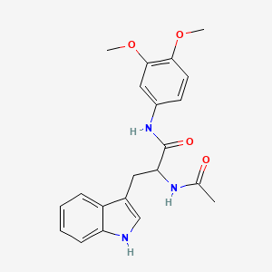 molecular formula C21H23N3O4 B4196293 N-acetyl-N-(3,4-dimethoxyphenyl)tryptophanamide 