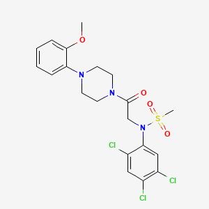 molecular formula C20H22Cl3N3O4S B4196304 N-{2-[4-(2-methoxyphenyl)-1-piperazinyl]-2-oxoethyl}-N-(2,4,5-trichlorophenyl)methanesulfonamide 
