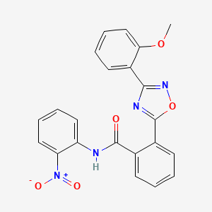 molecular formula C22H16N4O5 B4196312 2-[3-(2-methoxyphenyl)-1,2,4-oxadiazol-5-yl]-N-(2-nitrophenyl)benzamide 