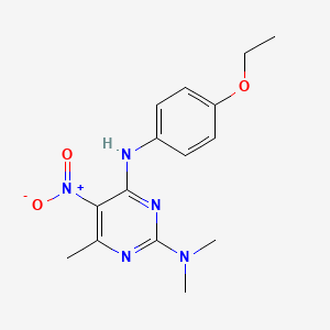 molecular formula C15H19N5O3 B4196327 N~4~-(4-ethoxyphenyl)-N~2~,N~2~,6-trimethyl-5-nitro-2,4-pyrimidinediamine 