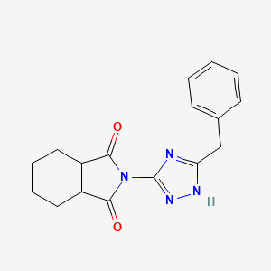 molecular formula C17H18N4O2 B4196335 2-(3-benzyl-1H-1,2,4-triazol-5-yl)hexahydro-1H-isoindole-1,3(2H)-dione 