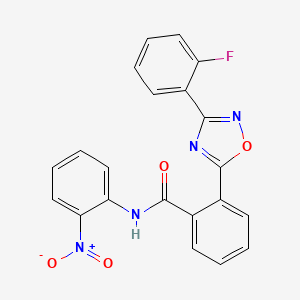 2-[3-(2-fluorophenyl)-1,2,4-oxadiazol-5-yl]-N-(2-nitrophenyl)benzamide