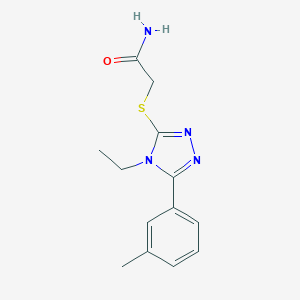 2-{[4-ethyl-5-(3-methylphenyl)-4H-1,2,4-triazol-3-yl]sulfanyl}acetamide