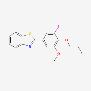 2-(3-iodo-5-methoxy-4-propoxyphenyl)-1,3-benzothiazole