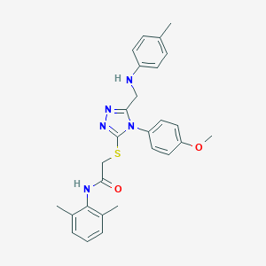 N-(2,6-dimethylphenyl)-2-{[4-(4-methoxyphenyl)-5-(4-toluidinomethyl)-4H-1,2,4-triazol-3-yl]sulfanyl}acetamide