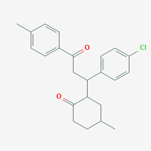 molecular formula C23H25ClO2 B4196430 2-[1-(4-chlorophenyl)-3-(4-methylphenyl)-3-oxopropyl]-4-methylcyclohexanone 