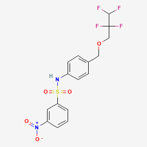 molecular formula C16H14F4N2O5S B4196466 3-nitro-N-{4-[(2,2,3,3-tetrafluoropropoxy)methyl]phenyl}benzenesulfonamide 