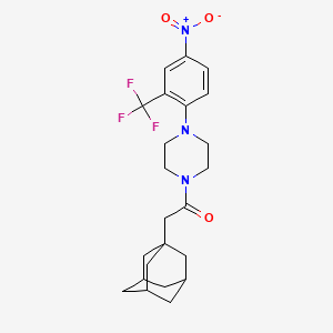 molecular formula C23H28F3N3O3 B4196474 1-(1-adamantylacetyl)-4-[4-nitro-2-(trifluoromethyl)phenyl]piperazine 