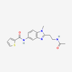 molecular formula C17H18N4O2S B4196487 N-{2-[2-(acetylamino)ethyl]-1-methyl-1H-benzimidazol-5-yl}-2-thiophenecarboxamide CAS No. 876710-63-3