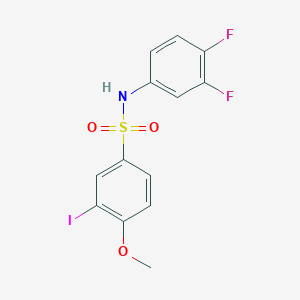N-(3,4-difluorophenyl)-3-iodo-4-methoxybenzenesulfonamide