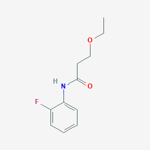 molecular formula C11H14FNO2 B4196527 3-ethoxy-N-(2-fluorophenyl)propanamide 