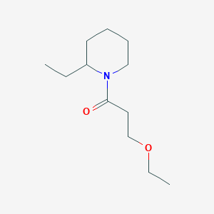 molecular formula C12H23NO2 B4196539 1-(3-ethoxypropanoyl)-2-ethylpiperidine CAS No. 831213-76-4