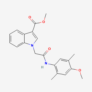 molecular formula C21H22N2O4 B4196590 methyl 1-{2-[(4-methoxy-2,5-dimethylphenyl)amino]-2-oxoethyl}-1H-indole-3-carboxylate 