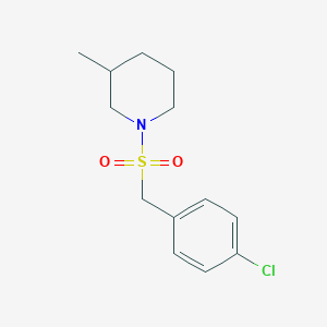 molecular formula C13H18ClNO2S B4196609 1-[(4-chlorobenzyl)sulfonyl]-3-methylpiperidine 