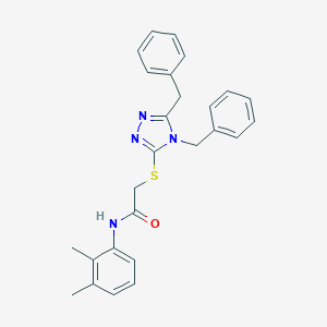 molecular formula C26H26N4OS B419662 2-[(4,5-dibenzyl-4H-1,2,4-triazol-3-yl)sulfanyl]-N-(2,3-dimethylphenyl)acetamide 