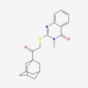 molecular formula C21H24N2O2S B4196633 2-{[2-(1-adamantyl)-2-oxoethyl]thio}-3-methyl-4(3H)-quinazolinone 