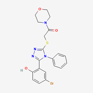 molecular formula C20H19BrN4O3S B4196658 4-bromo-2-(5-{[2-(4-morpholinyl)-2-oxoethyl]thio}-4-phenyl-4H-1,2,4-triazol-3-yl)phenol 