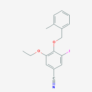 3-ethoxy-5-iodo-4-[(2-methylbenzyl)oxy]benzonitrile