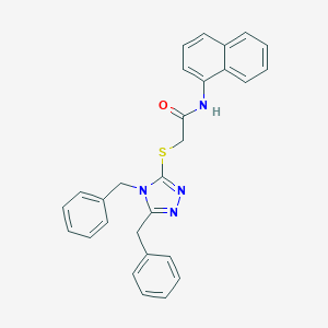 molecular formula C28H24N4OS B419668 2-[(4,5-dibenzyl-1,2,4-triazol-3-yl)sulfanyl]-N-naphthalen-1-ylacetamide 