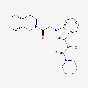 1-{1-[2-(3,4-dihydro-2(1H)-isoquinolinyl)-2-oxoethyl]-1H-indol-3-yl}-2-(4-morpholinyl)-2-oxoethanone