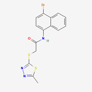 molecular formula C15H12BrN3OS2 B4196709 N-(4-bromo-1-naphthyl)-2-[(5-methyl-1,3,4-thiadiazol-2-yl)thio]acetamide 
