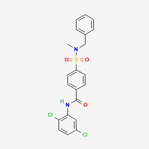 molecular formula C21H18Cl2N2O3S B4196723 4-{[benzyl(methyl)amino]sulfonyl}-N-(2,5-dichlorophenyl)benzamide 