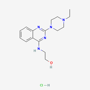 molecular formula C16H24ClN5O B4196763 2-{[2-(4-ethyl-1-piperazinyl)-4-quinazolinyl]amino}ethanol hydrochloride 