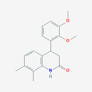 molecular formula C19H21NO3 B4196770 4-(2,3-dimethoxyphenyl)-7,8-dimethyl-3,4-dihydro-2(1H)-quinolinone 