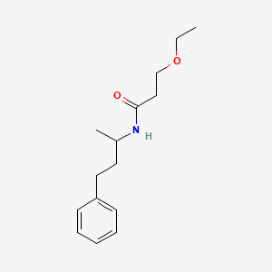 molecular formula C15H23NO2 B4196783 3-ethoxy-N-(1-methyl-3-phenylpropyl)propanamide 