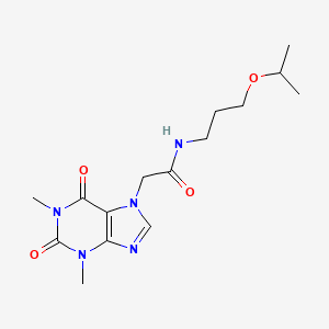 2-(1,3-dimethyl-2,6-dioxo-1,2,3,6-tetrahydro-7H-purin-7-yl)-N-(3-isopropoxypropyl)acetamide