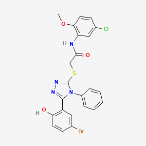 molecular formula C23H18BrClN4O3S B4196817 2-{[5-(5-bromo-2-hydroxyphenyl)-4-phenyl-4H-1,2,4-triazol-3-yl]thio}-N-(5-chloro-2-methoxyphenyl)acetamide 