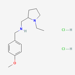 molecular formula C15H26Cl2N2O B4196844 [(1-ethyl-2-pyrrolidinyl)methyl](4-methoxybenzyl)amine dihydrochloride 