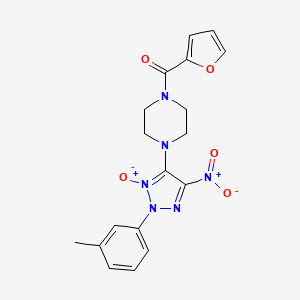 molecular formula C18H18N6O5 B4196854 1-(2-furoyl)-4-[2-(3-methylphenyl)-5-nitro-3-oxido-2H-1,2,3-triazol-4-yl]piperazine 