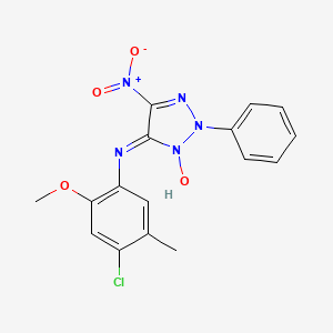 molecular formula C16H14ClN5O4 B4196867 N-(4-chloro-2-methoxy-5-methylphenyl)-5-nitro-2-phenyl-2H-1,2,3-triazol-4-amine 3-oxide 