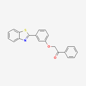 molecular formula C21H15NO2S B4196889 2-[3-(1,3-benzothiazol-2-yl)phenoxy]-1-phenylethanone 