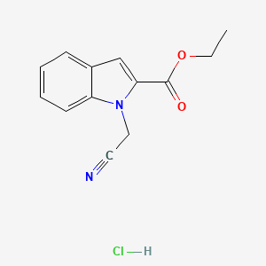 molecular formula C13H13ClN2O2 B4196897 ethyl 1-(cyanomethyl)-1H-indole-2-carboxylate hydrochloride 