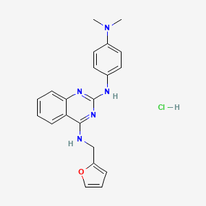molecular formula C21H22ClN5O B4196907 N~2~-[4-(dimethylamino)phenyl]-N~4~-(2-furylmethyl)-2,4-quinazolinediamine hydrochloride 