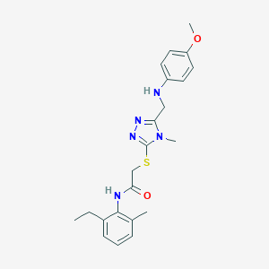 N-(2-ethyl-6-methylphenyl)-2-({5-[(4-methoxyanilino)methyl]-4-methyl-4H-1,2,4-triazol-3-yl}sulfanyl)acetamide