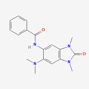molecular formula C18H20N4O2 B4196957 N-[6-(dimethylamino)-1,3-dimethyl-2-oxo-2,3-dihydro-1H-benzimidazol-5-yl]benzamide 