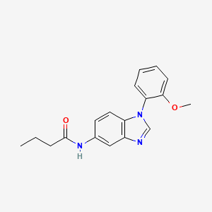 molecular formula C18H19N3O2 B4196975 N-[1-(2-methoxyphenyl)-1H-benzimidazol-5-yl]butanamide 