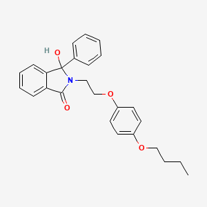 molecular formula C26H27NO4 B4196977 2-[2-(4-butoxyphenoxy)ethyl]-3-hydroxy-3-phenyl-1-isoindolinone 