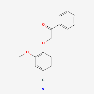 molecular formula C16H13NO3 B4197007 3-methoxy-4-(2-oxo-2-phenylethoxy)benzonitrile 