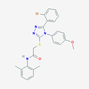 2-{[5-(2-bromophenyl)-4-(4-methoxyphenyl)-4H-1,2,4-triazol-3-yl]sulfanyl}-N-(2,6-dimethylphenyl)acetamide
