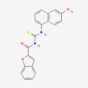N-{[(6-hydroxy-1-naphthyl)amino]carbonothioyl}-1-benzofuran-2-carboxamide