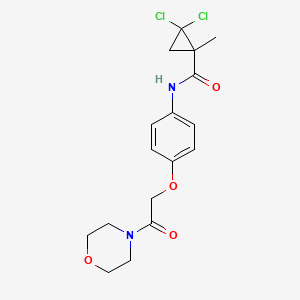 molecular formula C17H20Cl2N2O4 B4197023 2,2-dichloro-1-methyl-N-{4-[2-(4-morpholinyl)-2-oxoethoxy]phenyl}cyclopropanecarboxamide 
