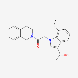 1-{1-[2-(3,4-dihydro-2(1H)-isoquinolinyl)-2-oxoethyl]-7-ethyl-1H-indol-3-yl}ethanone