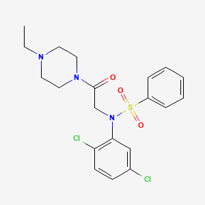 N-(2,5-dichlorophenyl)-N-[2-(4-ethyl-1-piperazinyl)-2-oxoethyl]benzenesulfonamide